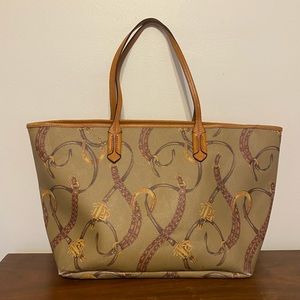 Lauren Ralph Lauren Caldwell belting classic tote